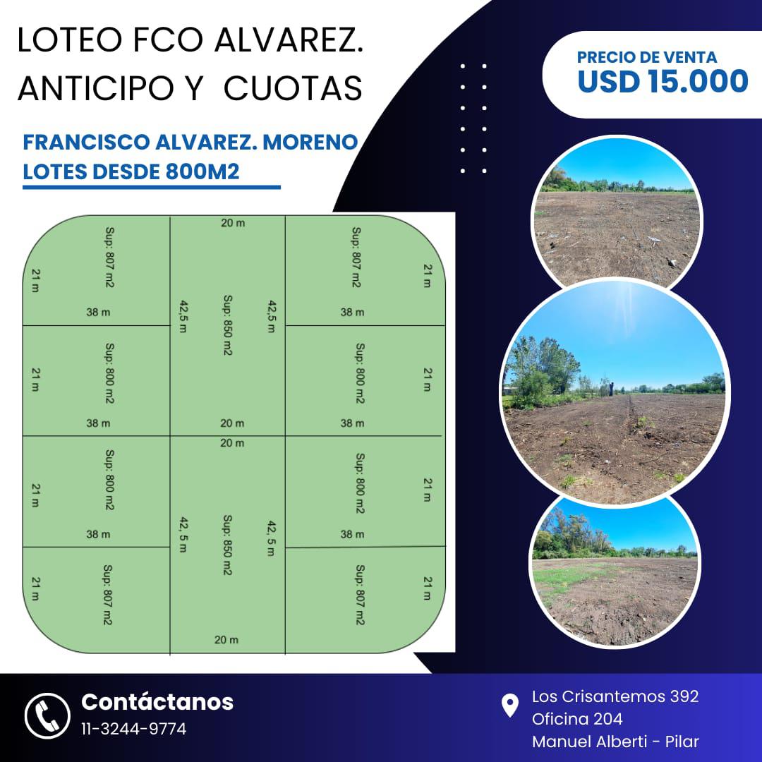 Terreno en venta en Francisco Alvarez, Moreno, G.B.A Zona Oeste