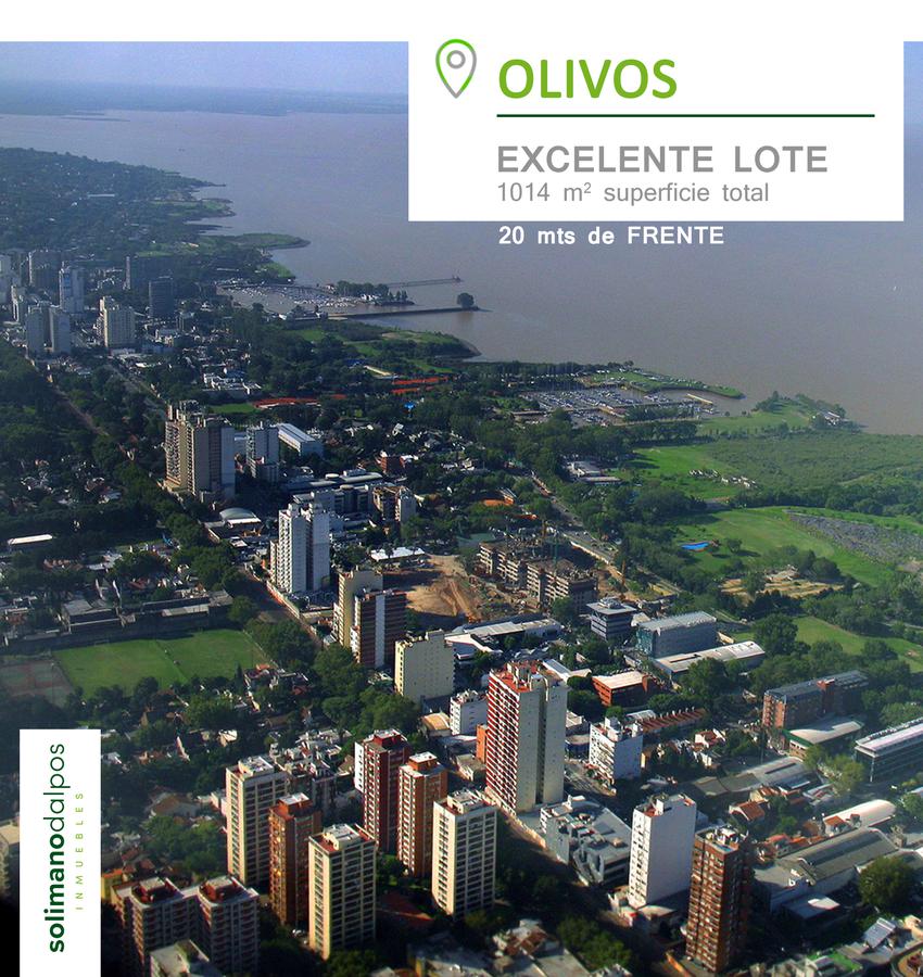 Terreno 1000 m2 a metros de libertador - Olivos-Vias/Rio