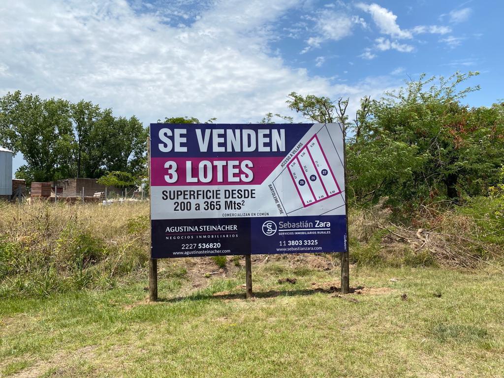 Venta 3 Terrenos de 915m2 totales RETASADOS en Villars, Gral Las Heras