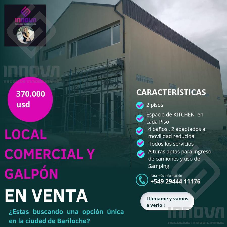 Oportunidad en Venta , Local comercial y Galpón en de Dos Pisos, excelente ubicación en Bariloche